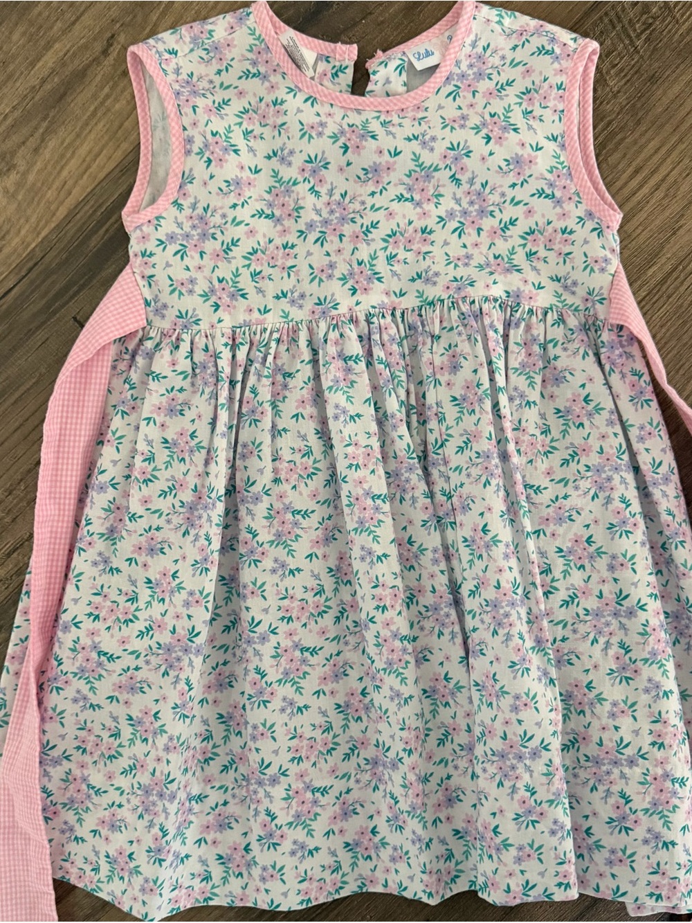Toddler Pink Floral Sleeveless Dress